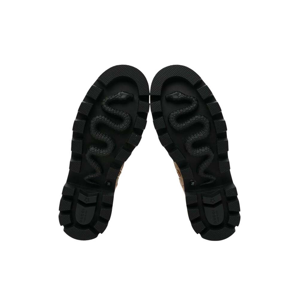 Gucci - Frances Leather Combat Boots - IT 37.5 - Picture 7 of 9
